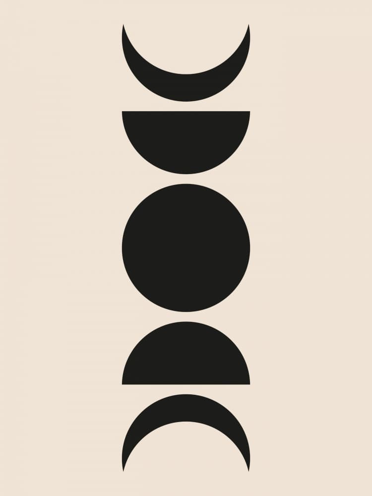 Lunar Phases Abstract by Jolly and Dash — canvas wall art