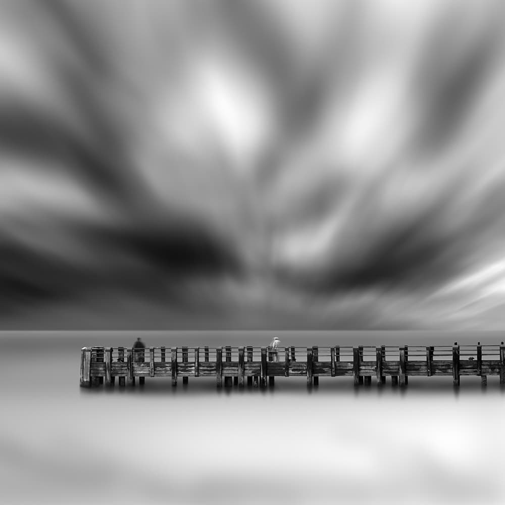 Dramatic Pier Sky by George Digalakis — canvas wall art