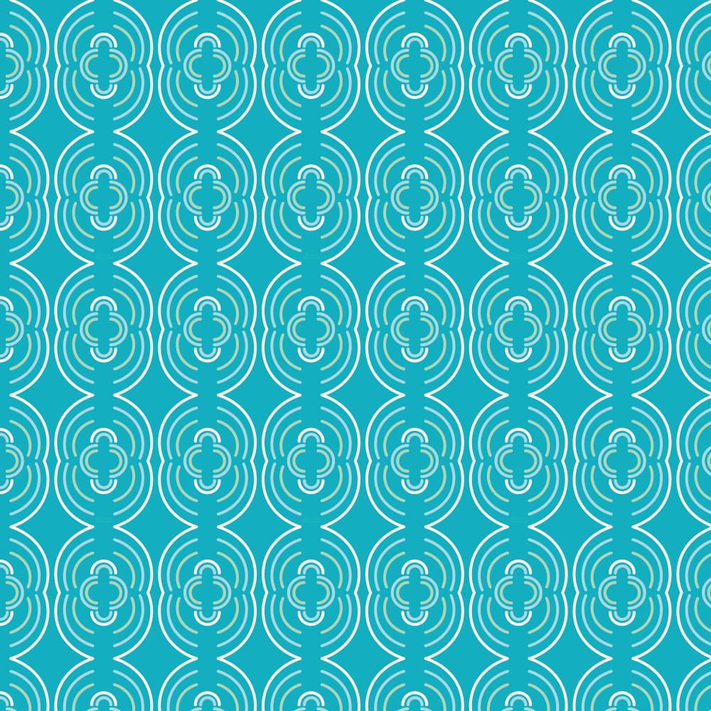 Teal Geometric Curves by Carrie Cantwell — canvas wall art