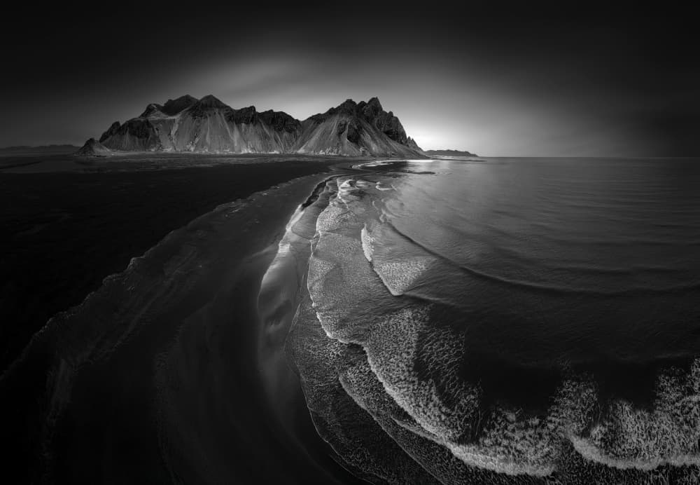 Coastal Mountain Drama by Aidong Ning — canvas wall art