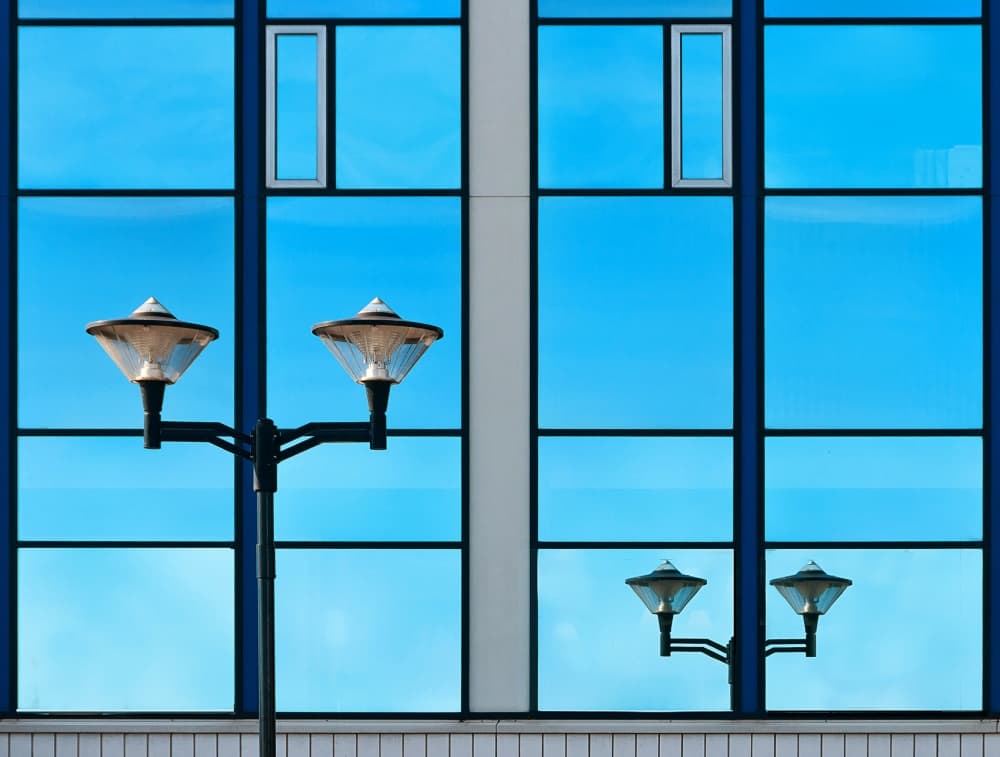 Reflected Blue Windows by Henk van Maastricht — canvas wall art