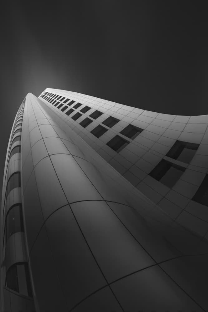 Sleek Curved Architecture by Ahmed Thabet — canvas wall art