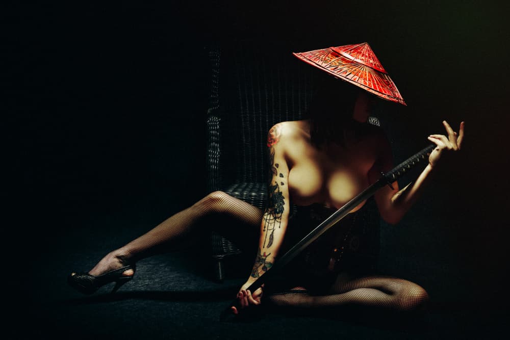 Mysterious Katana Warrior by Ruslan Bolgov — canvas wall art