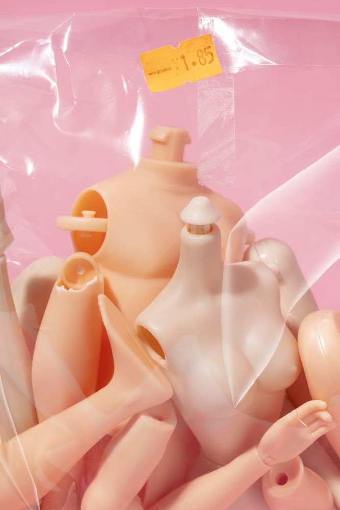 Pink Doll Parts by Julia Ramiro — canvas wall art