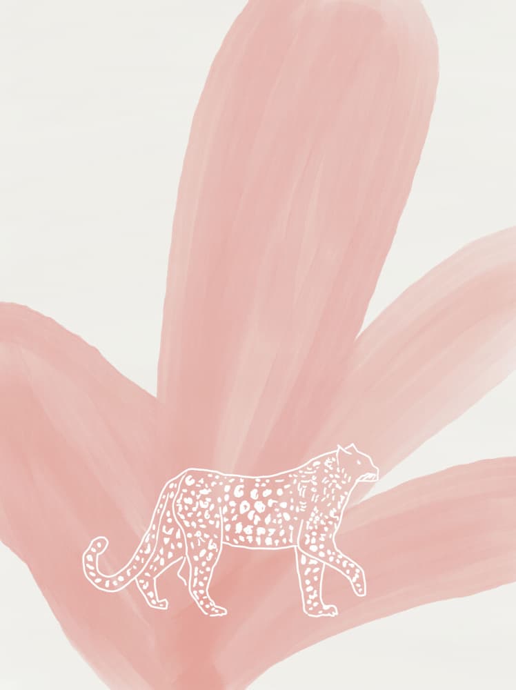 Minimalist Pink Leopard by Beate Tubach — canvas wall art