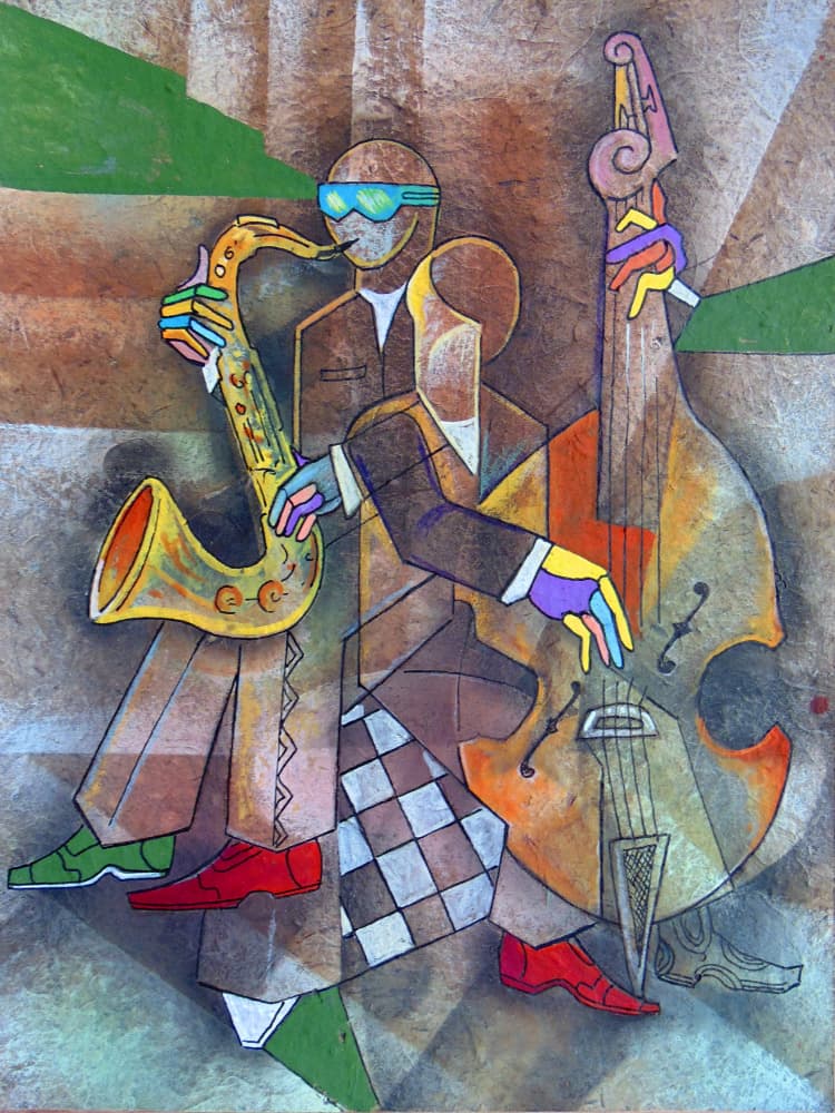Abstract Jazz Performance by Ricardo Maya — canvas wall art