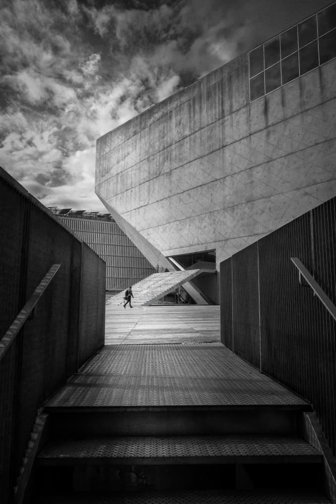 Brutalist Concrete Passage by Michel Groleau — canvas wall art