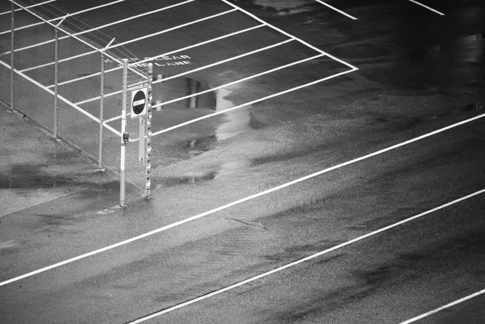 Empty Urban Parking Lot by Lynann Colligan — canvas wall art