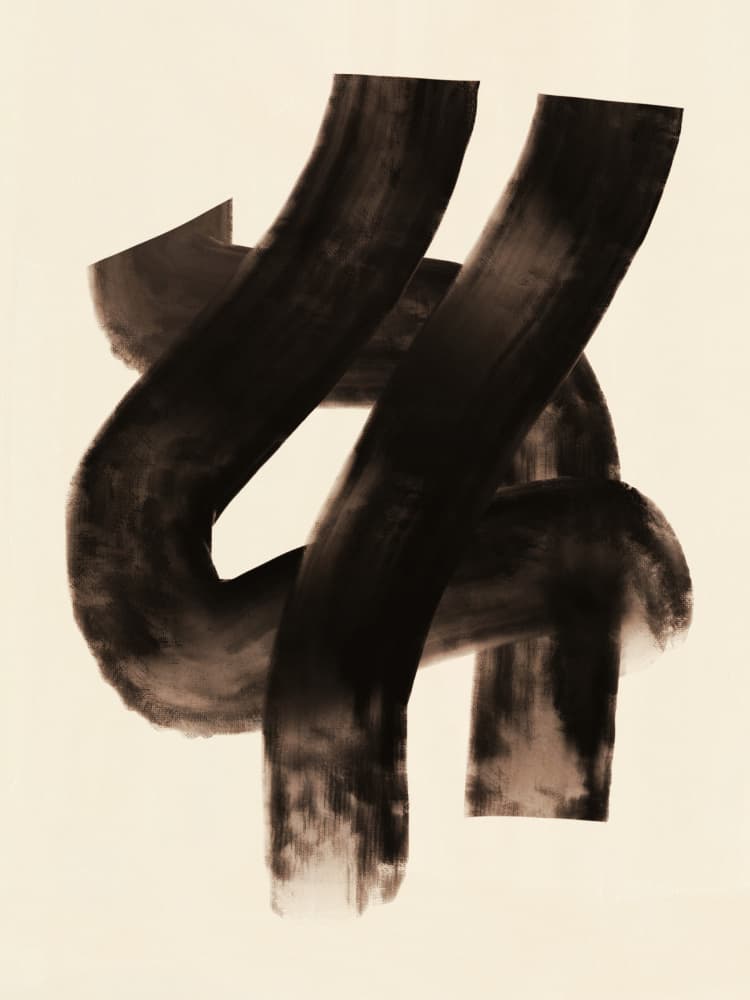 Dynamic Sepia Strokes by Little Dean — canvas wall art