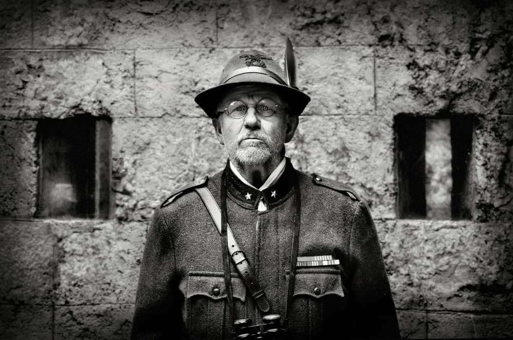 Stoic Veteran Portrait by Darko Cuder — canvas wall art