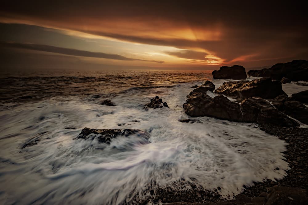 Dramatic Coastal Sunset by Takafumi Yamashita — canvas wall art