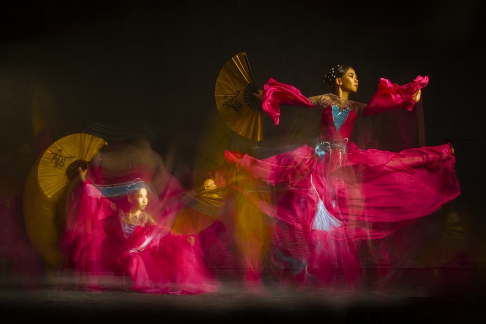 Dynamic Fan Dancer by Ajar Setiadi — canvas wall art