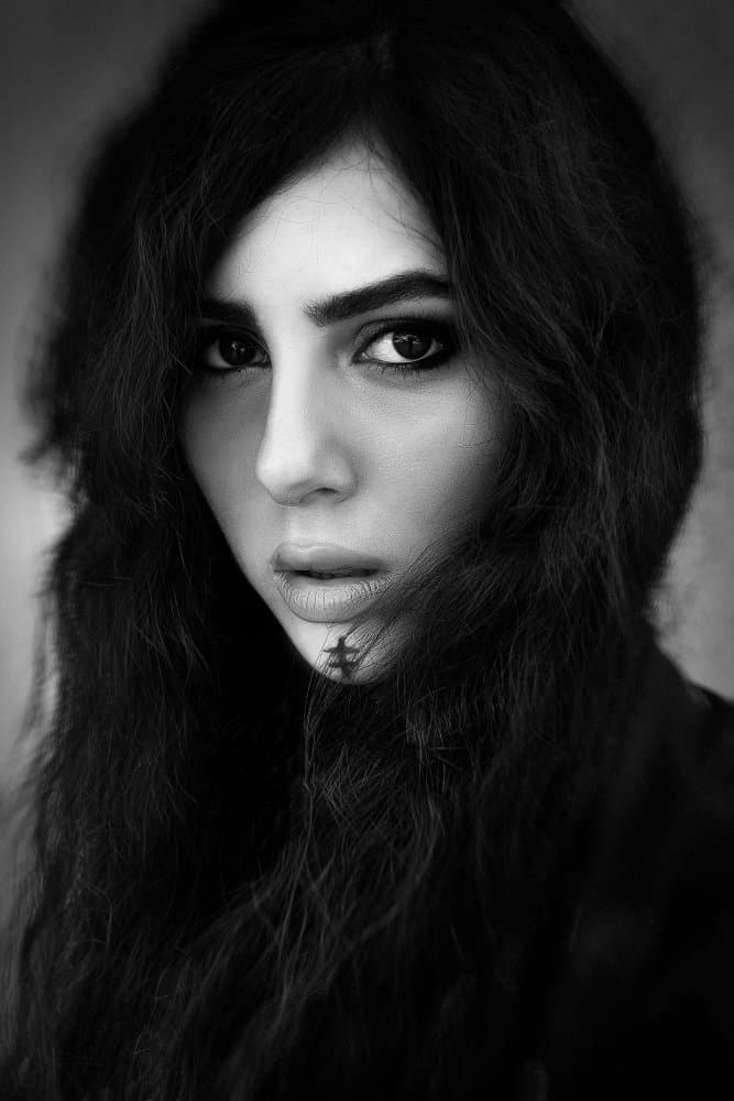 Mysterious Woman Portrait by Mehdi Mokhtari — canvas wall art