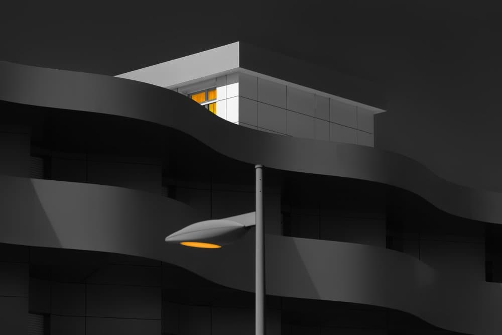 Modern City Glow by Hans-Wolfgang Hawerkamp — canvas wall art