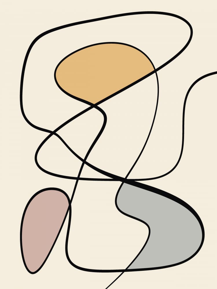 Organic Line Shapes by Little Dean — canvas wall art