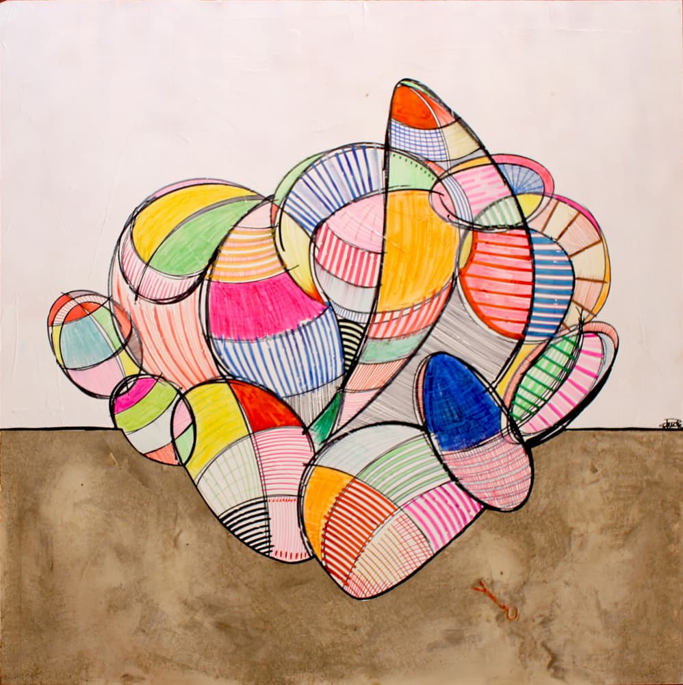 Vibrant Abstract Shapes by andrea de ranieri — canvas wall art