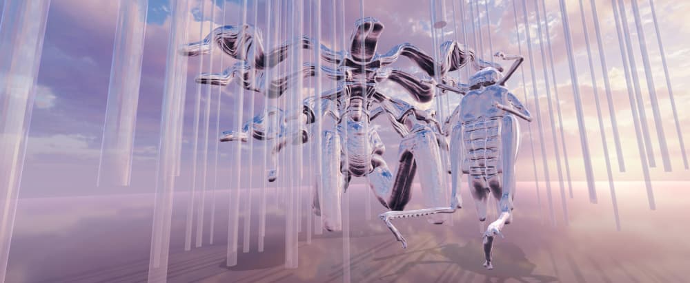 Floating Chrome Dreams by Veronika Che — canvas wall art
