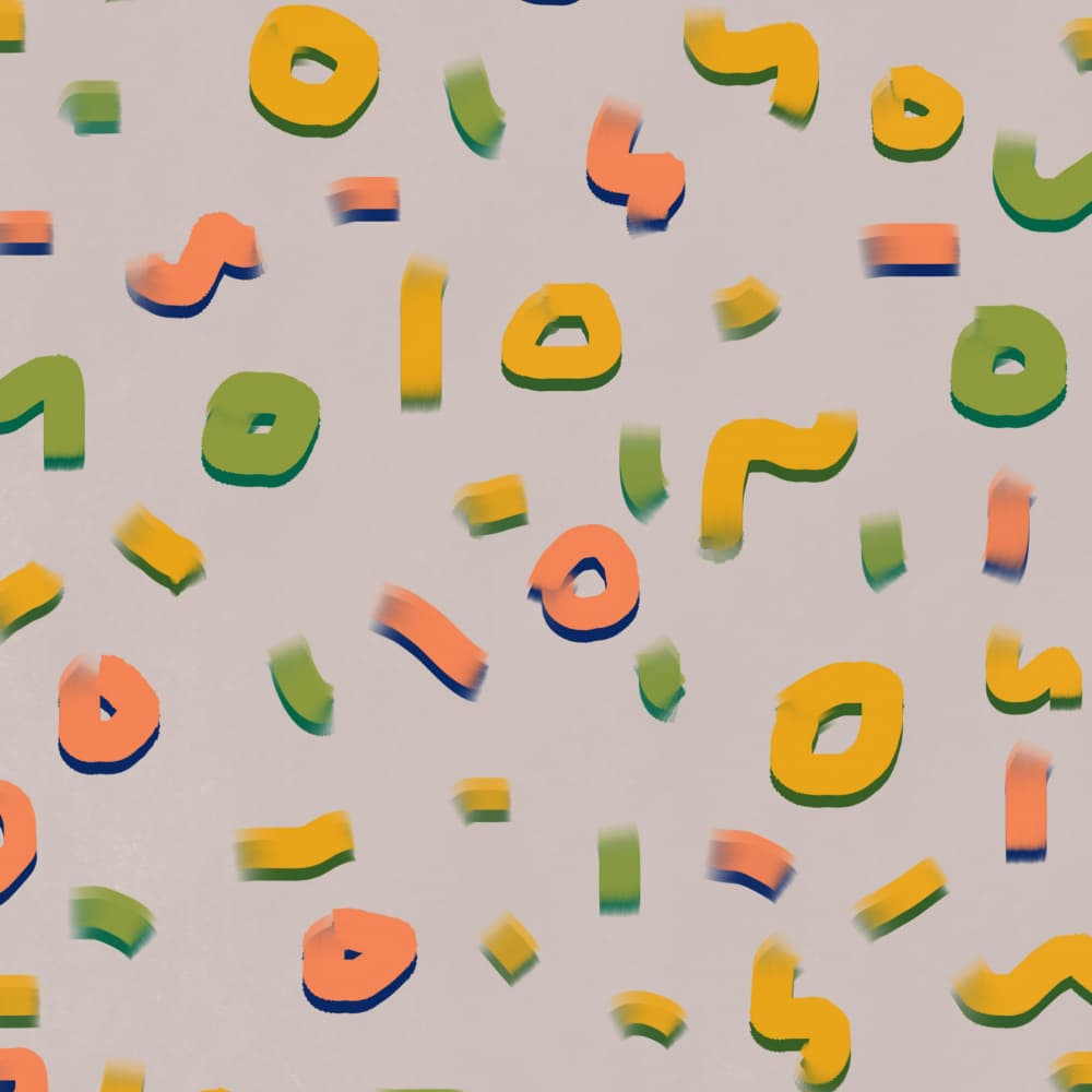 Vibrant Playful Shapes by Little Dean — canvas wall art