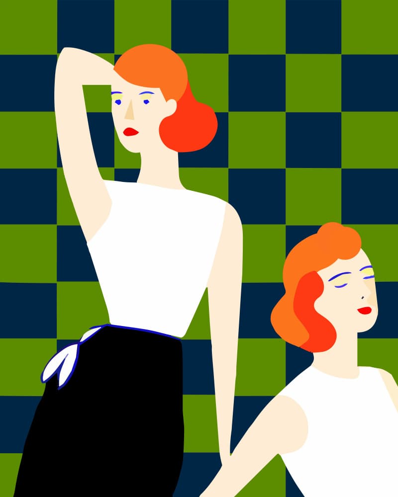 Pensive Redhead Women by Uma Gokhale — canvas wall art