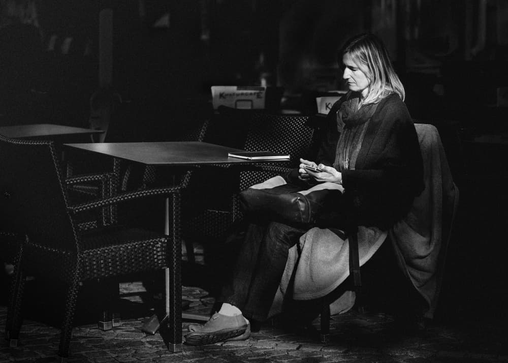 Thoughtful Cafe Moment by Eiji Yamamoto — canvas wall art