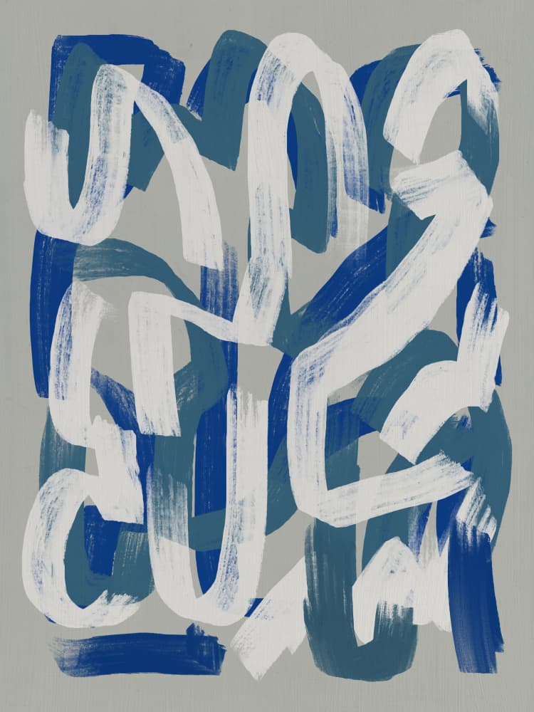 Modern Blue Abstract by Little Dean — canvas wall art