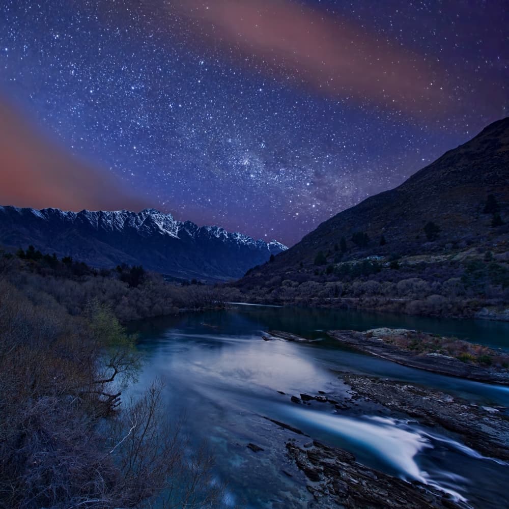 Milky Way River Landscape by Yan Zhang — canvas wall art