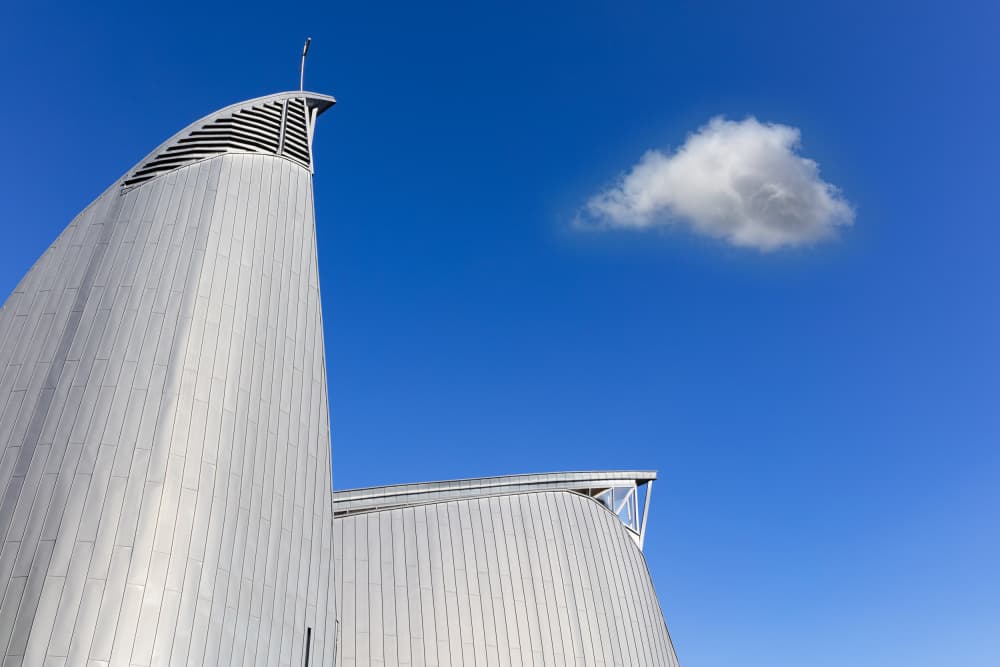 Modern Skyward Curve by Peter Hrabinsky — canvas wall art