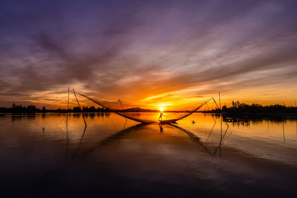 Fisherman Sunset Reflections by ADIREK M — canvas wall art