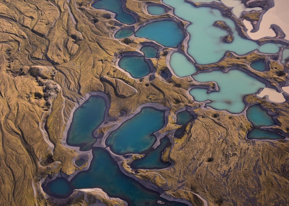 Earth's Abstract Waterways by Haim Rosenfeld — canvas wall art