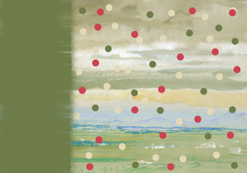 Serene Dotted Landscape by The Art Concept — canvas wall art