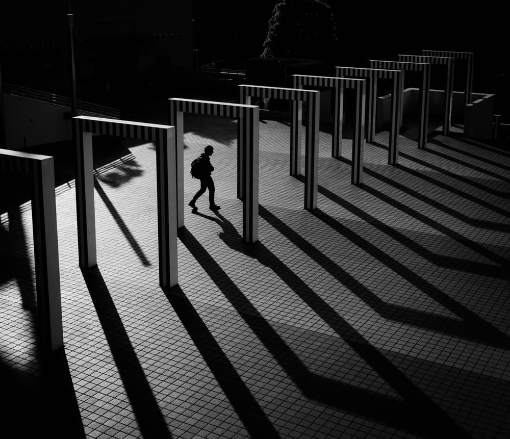 Walking Through Shadows by Yasuhiro Takachi — canvas wall art