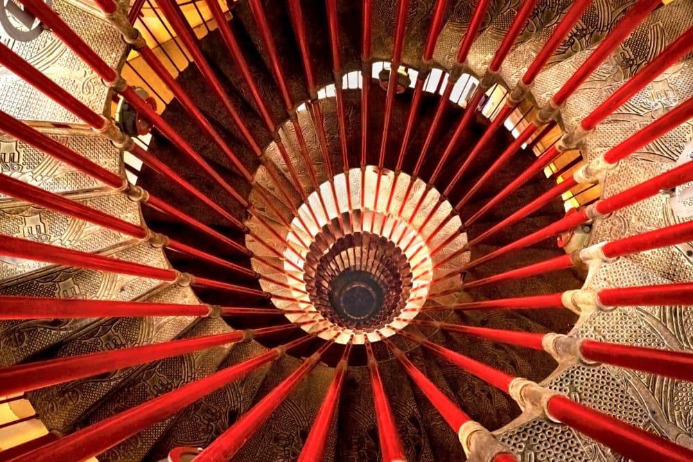 Ornate Spiral Staircase by Jie Jin — canvas wall art