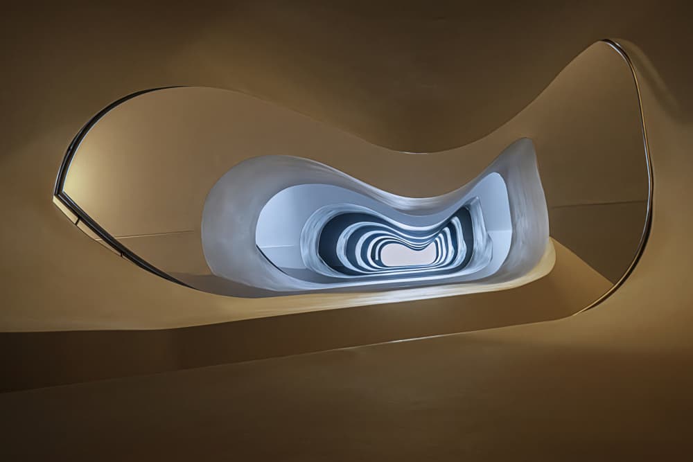 Flowing Architectural Tunnel by fotomarion — canvas wall art
