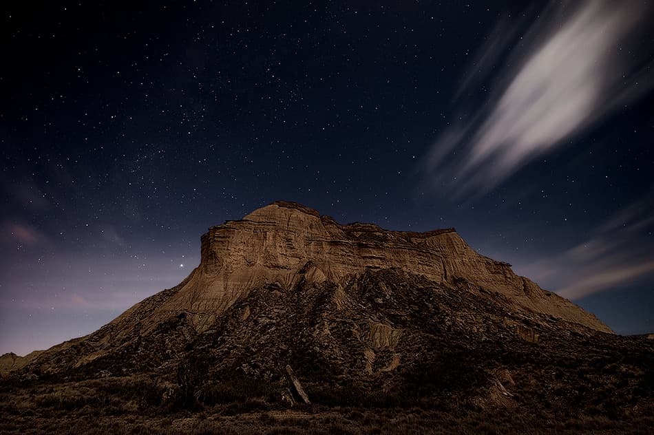 Majestic Night Mountain by David Martin Castan — canvas wall art