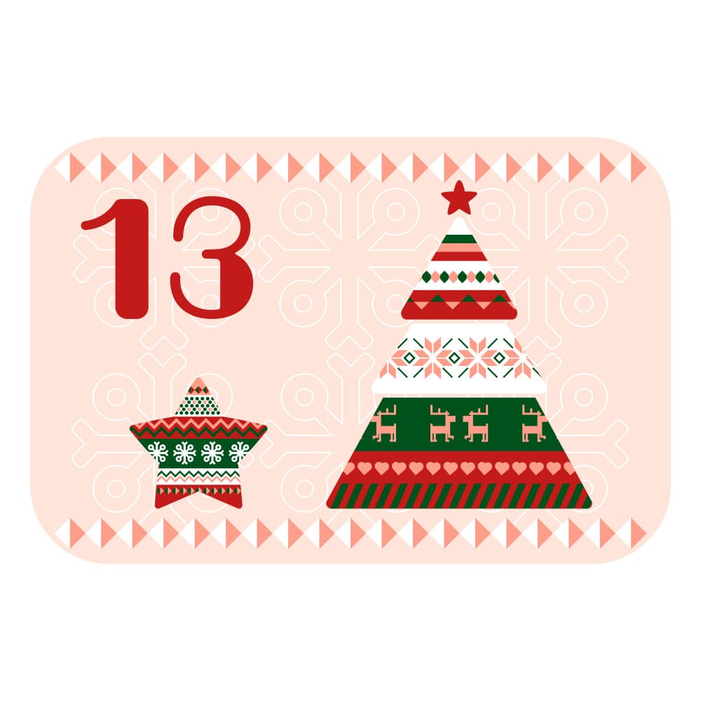 Festive Nordic Christmas Thirteen by Marika Barsrsind β canvas wall art