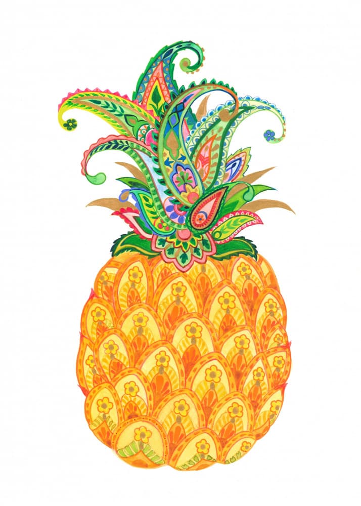 Paisley Pineapple by Isabelle Brent — canvas wall art