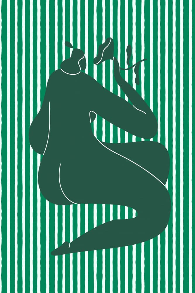 Serene Green Silhouette by Treechild — canvas wall art