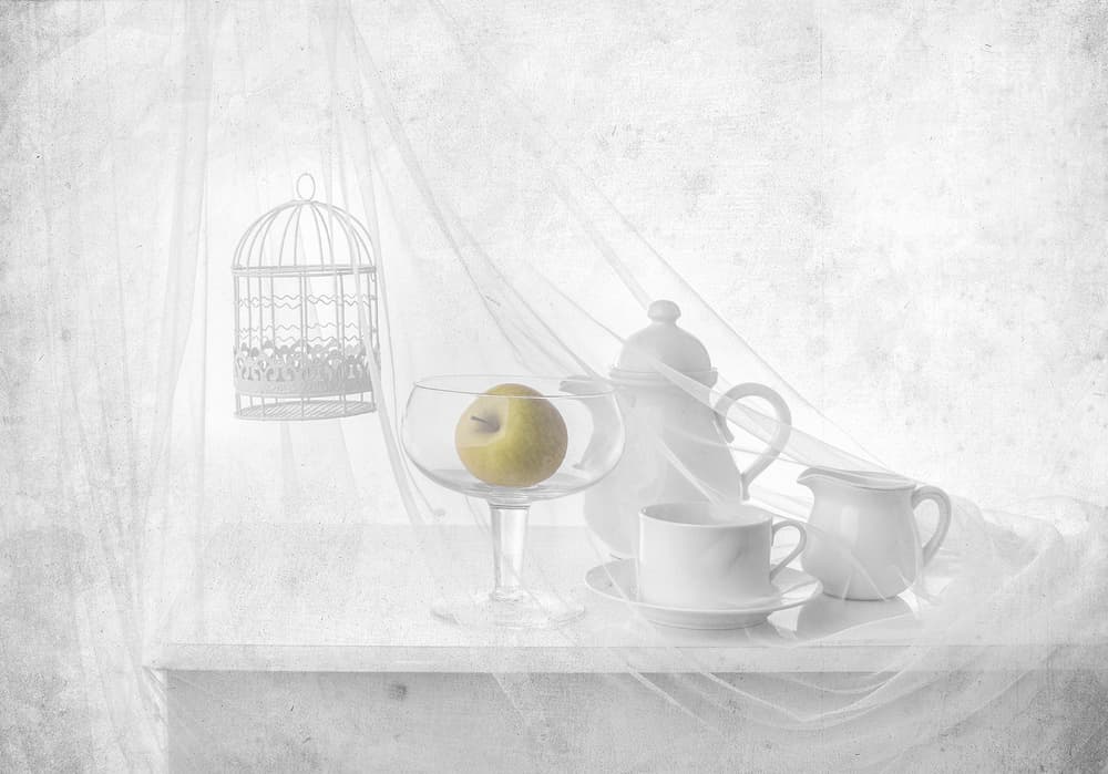 Green Apple White Serenity by Margareth Perfoncio — canvas wall art