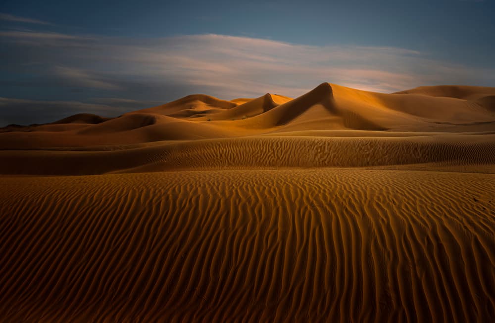Golden Desert Dunes by John-Mei Zhong — canvas wall art