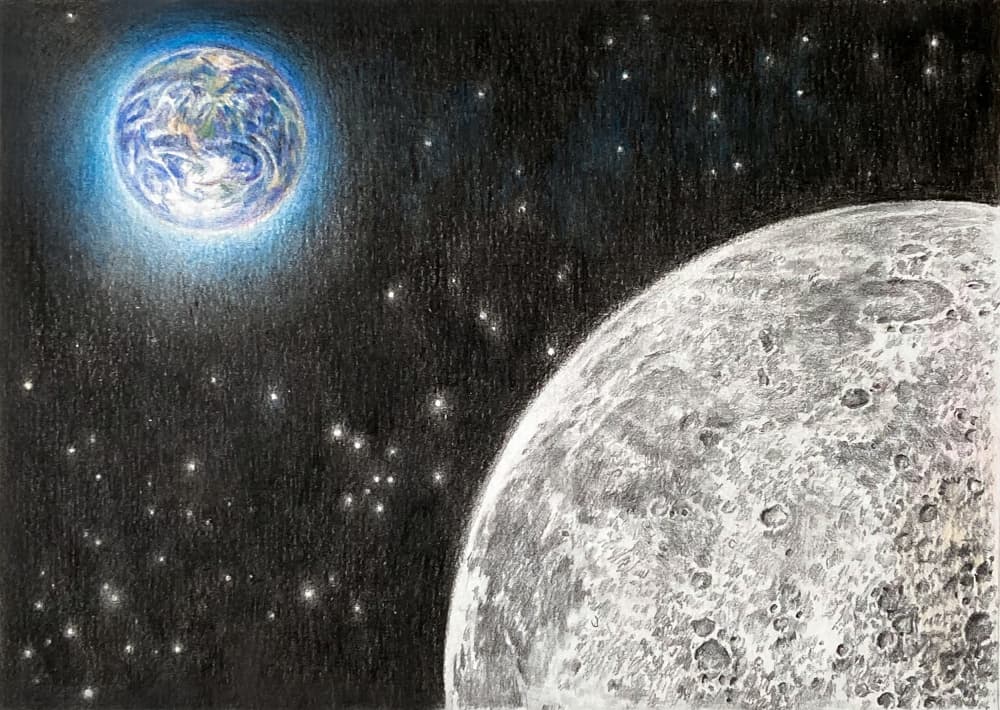 Earth From Lunar Surface by Anne Wölk — canvas wall art