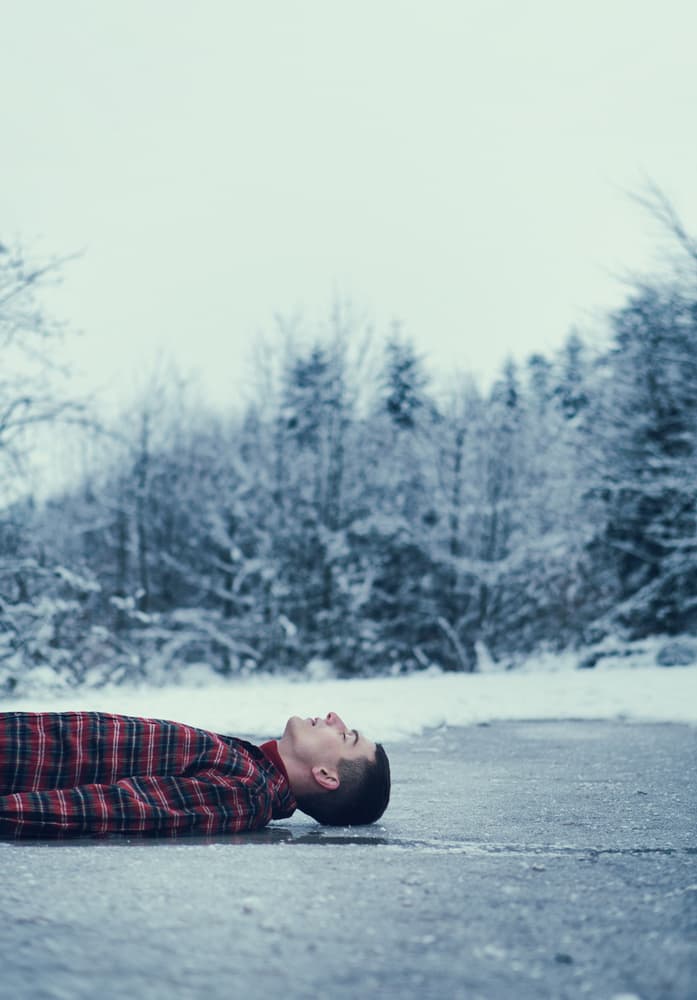 Man Dreaming in Winter by Magdalena Russocka — canvas wall art