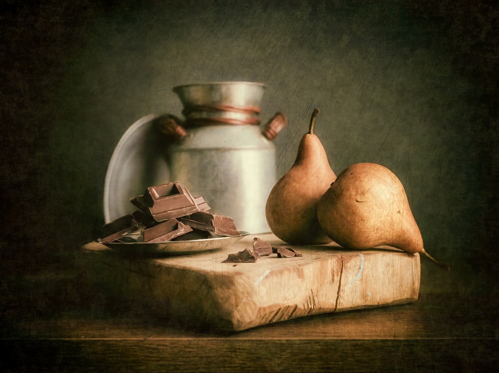 Rustic Pears and Chocolate by Cristiano Giani — canvas wall art