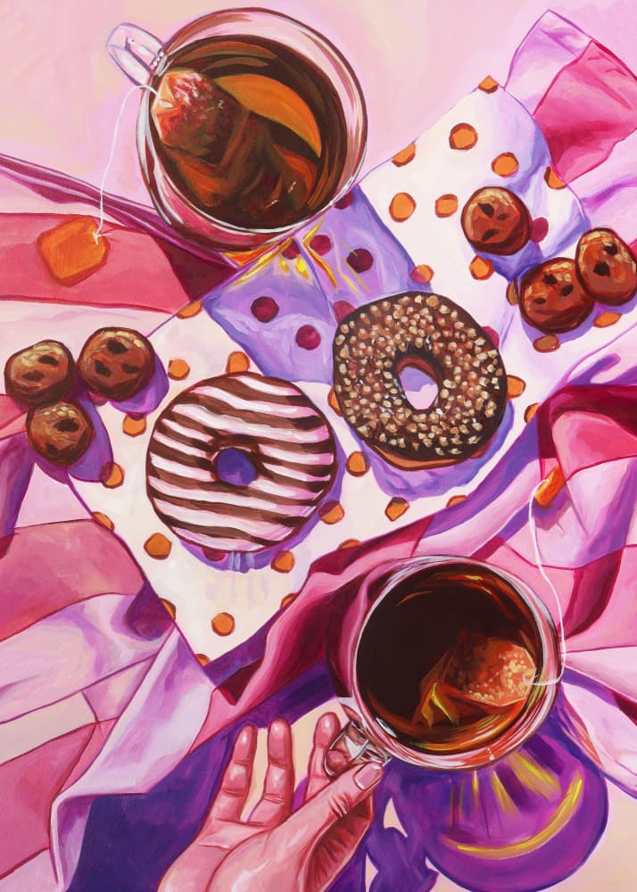 Sweet Tea and Donuts by Anna Zdanowicz — canvas wall art
