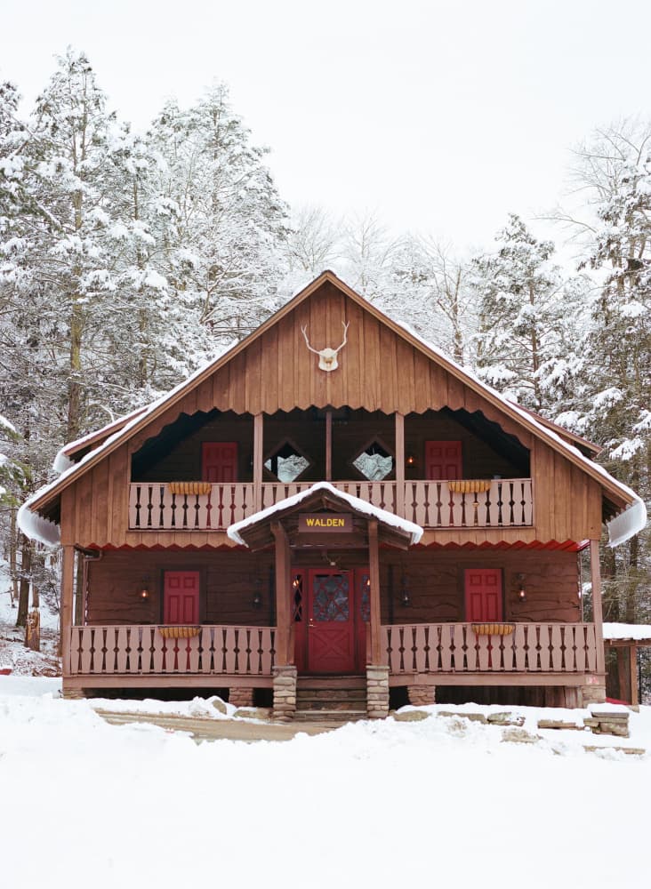 Walden Winter Lodge by Bethany Young — canvas wall art