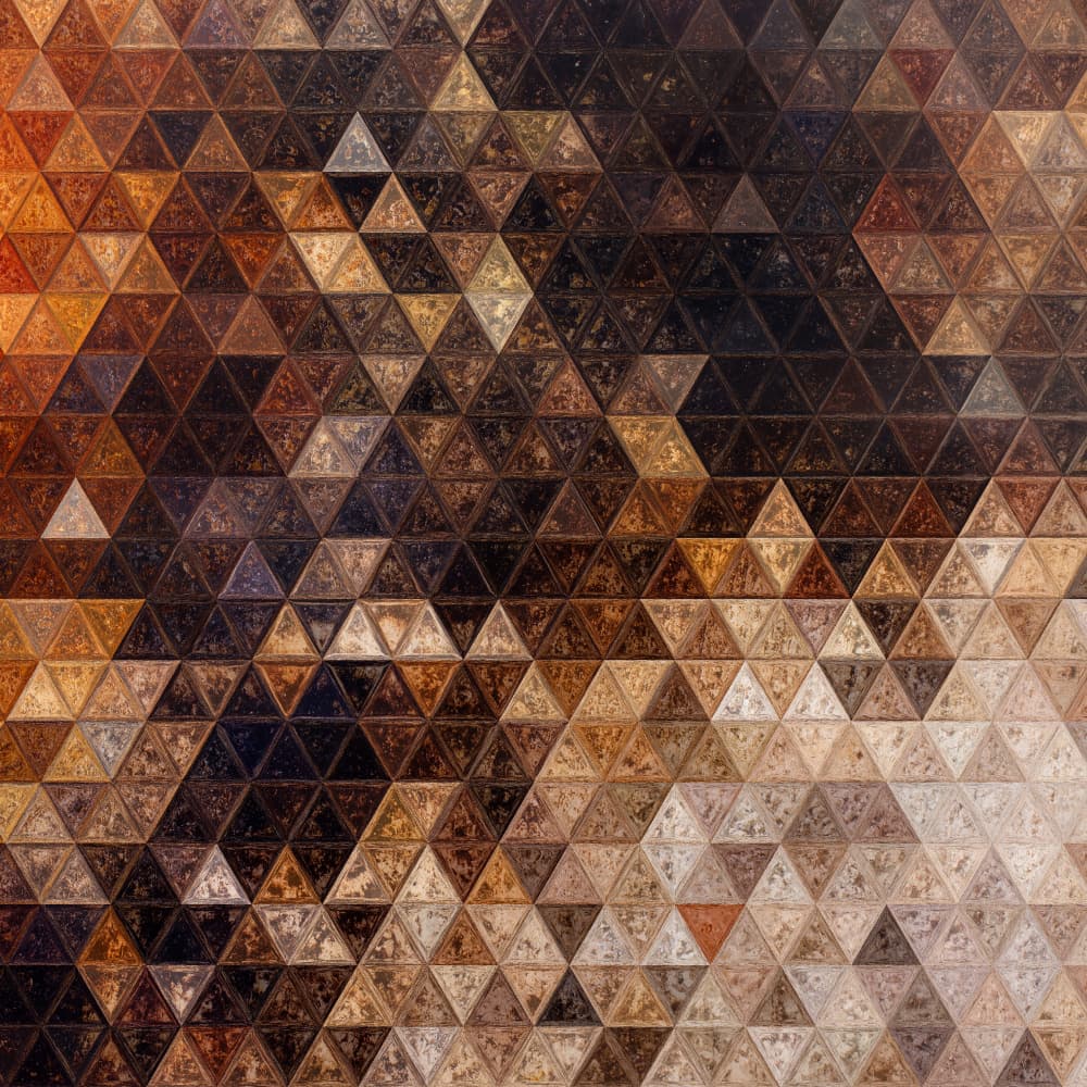 Earthy Geometric Mosaic by Justyna Jaszke — canvas wall art