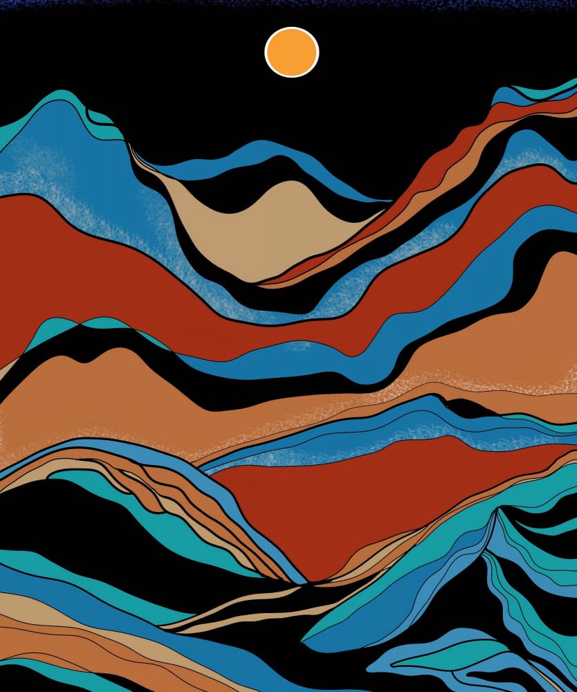 Layered Desert Sunset by Josie George — canvas wall art