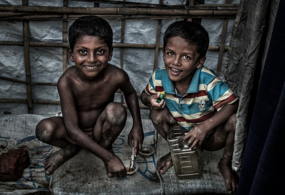 Smiling Young Boys by Joxe Inazio Kuesta Garmendia — canvas wall art