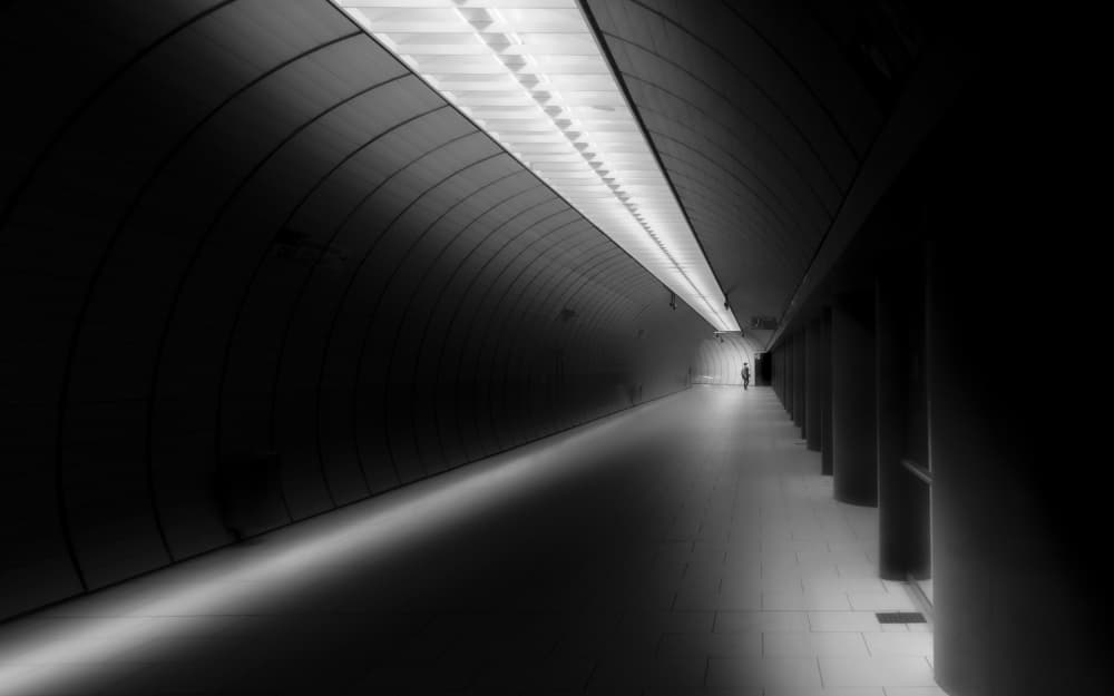 Long Tunnel Perspective by Andy Dauer — canvas wall art