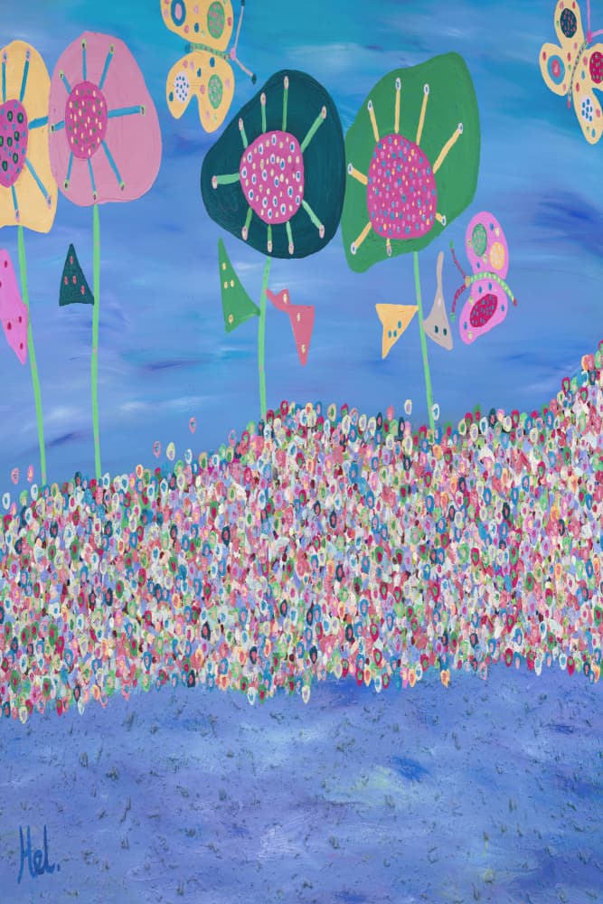 Whimsical Flower Garden by Helen Joynson — canvas wall art