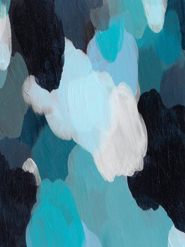 Organic Blue Layers by Ejaaz Haniff — canvas wall art